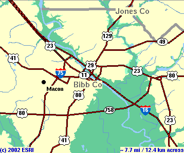 FEMA Flood Map - 100 year in Macon